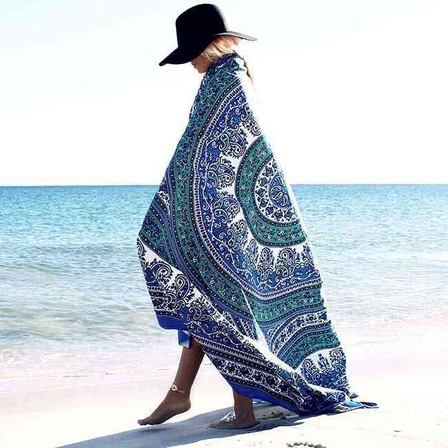 Paun mandala beach bacanje tapiserija