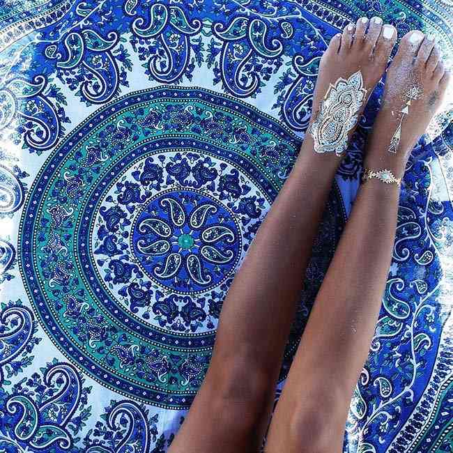 Paun mandala beach bacanje tapiserija
