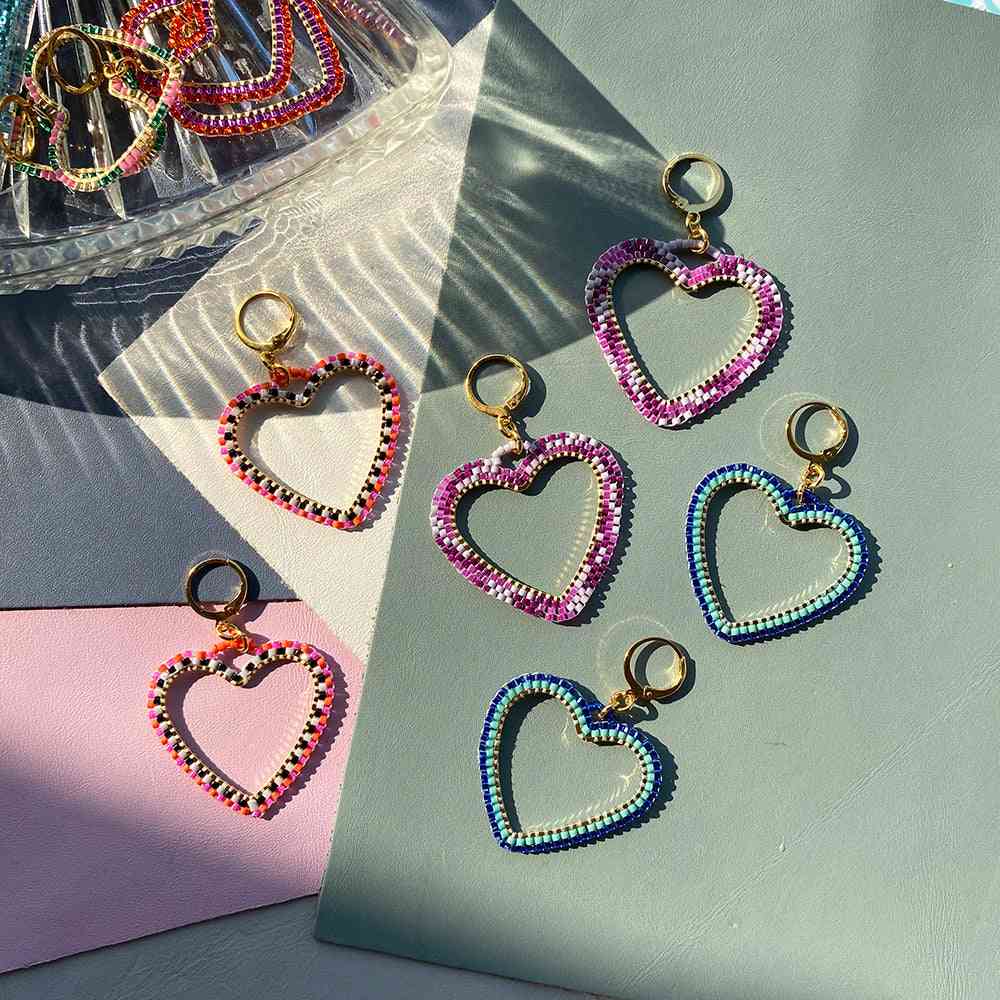 Candy Heart Hoop Earrings