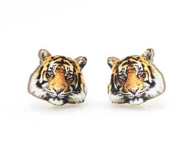 Tiger øreringe # 3081