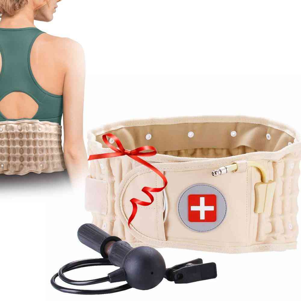 Back Decompression Waist Belt, Lumbar Inflatable Traction Protector