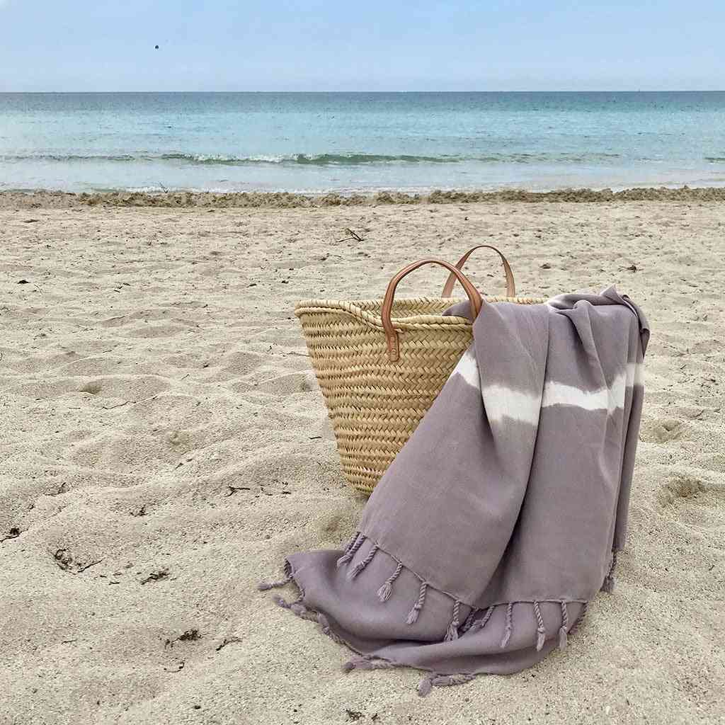 Turecká plážová osuška z levanduľovej kravaty