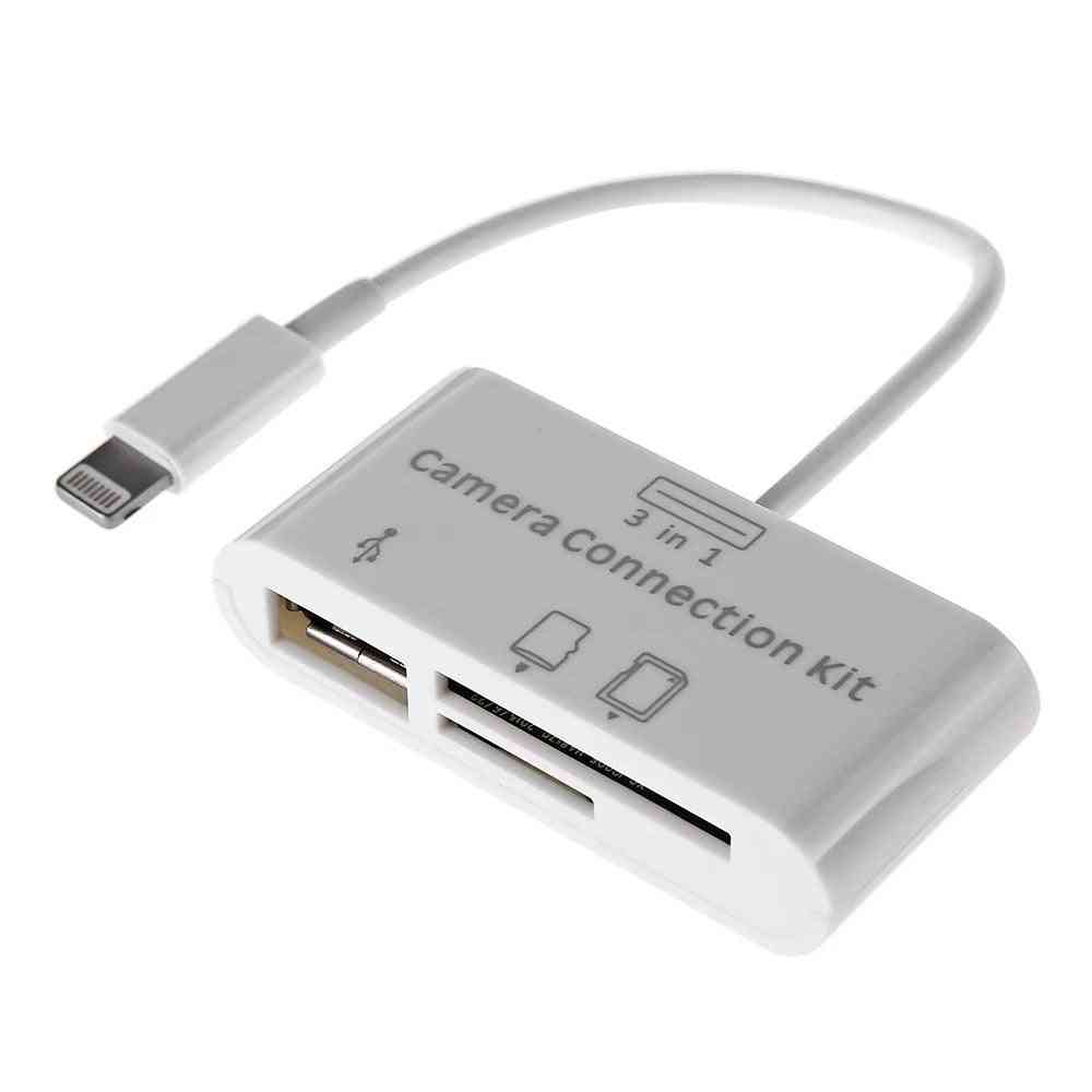 3 In 1 Card Reader Usb Camera Connection Hub
