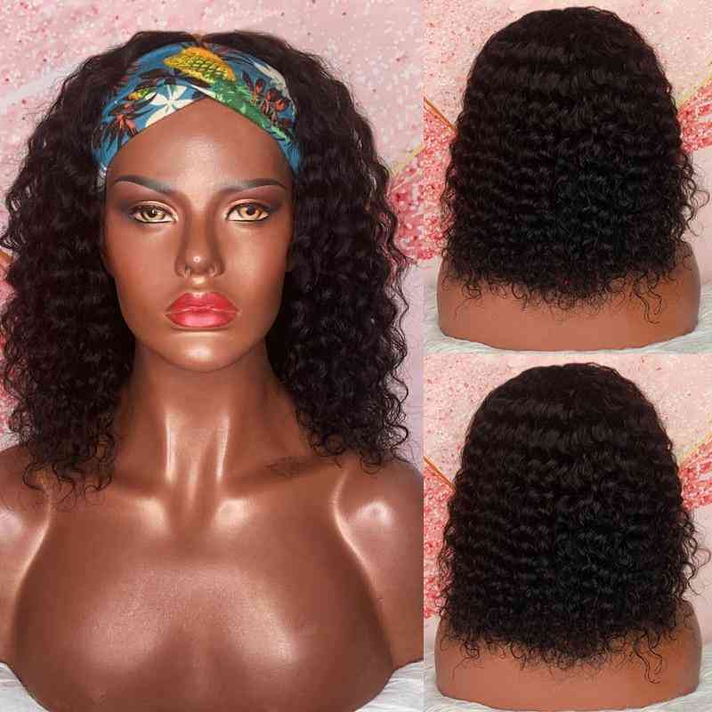Spiral Curl Wig-human Hair Headband