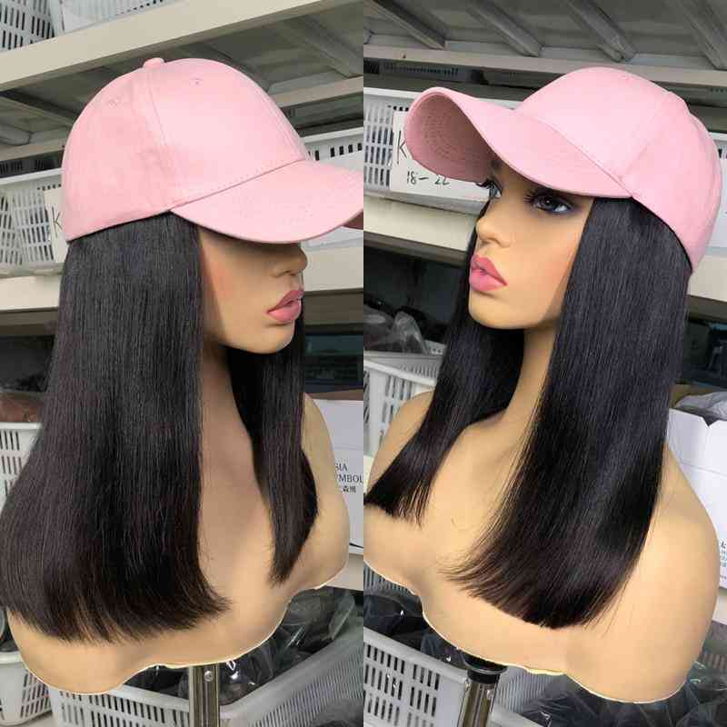 Hat Brazilian Remy Straight Hair With Straps