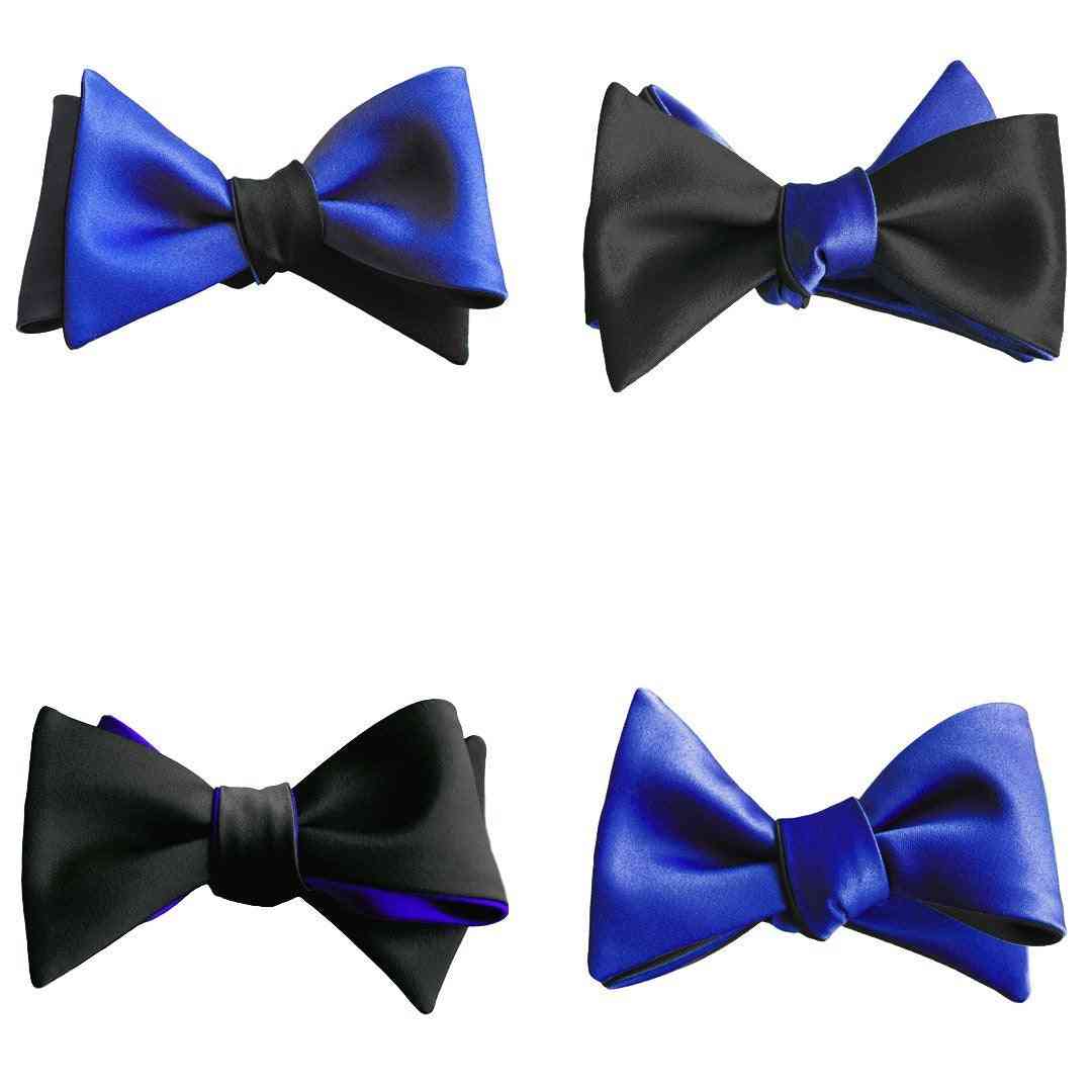 Black & Royal Blue Butterfly Bow Tie