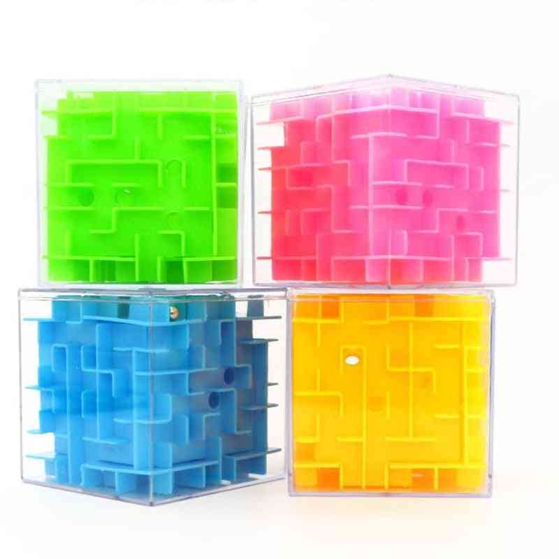 3d Mini Speed Cube Maze Magic Puzzle Game Rolling Ball Brain Learning Educational For
