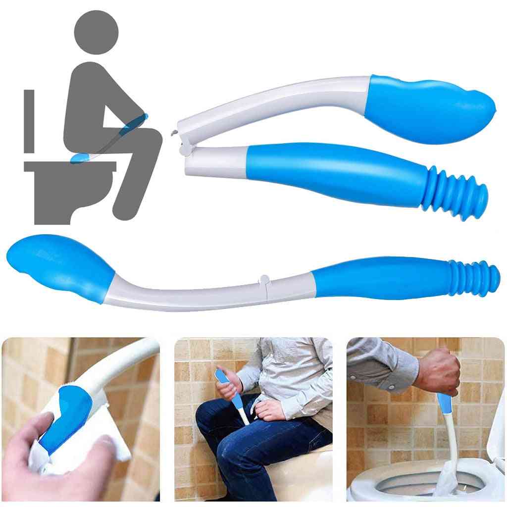 Alça longa inferior alcance conforto limpador auto-limpante suporte suporte papel higiênico para limpar banheiro