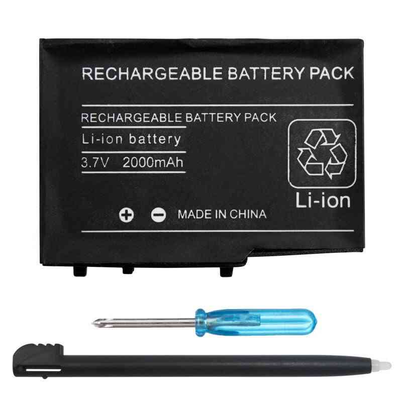 Batería de iones de litio recargable, paquete de herramientas de repuesto con mini destornillador