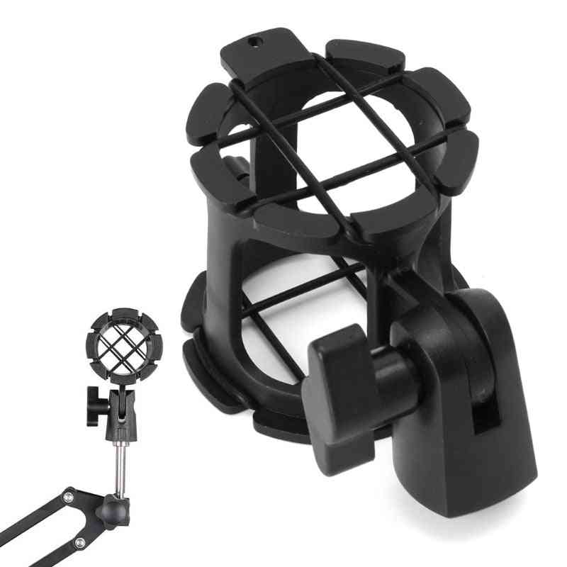 Bearable Handheld Condenser Microphone Shock Mount Clip, Mic Holder - Professional Studio Recording Bracket
