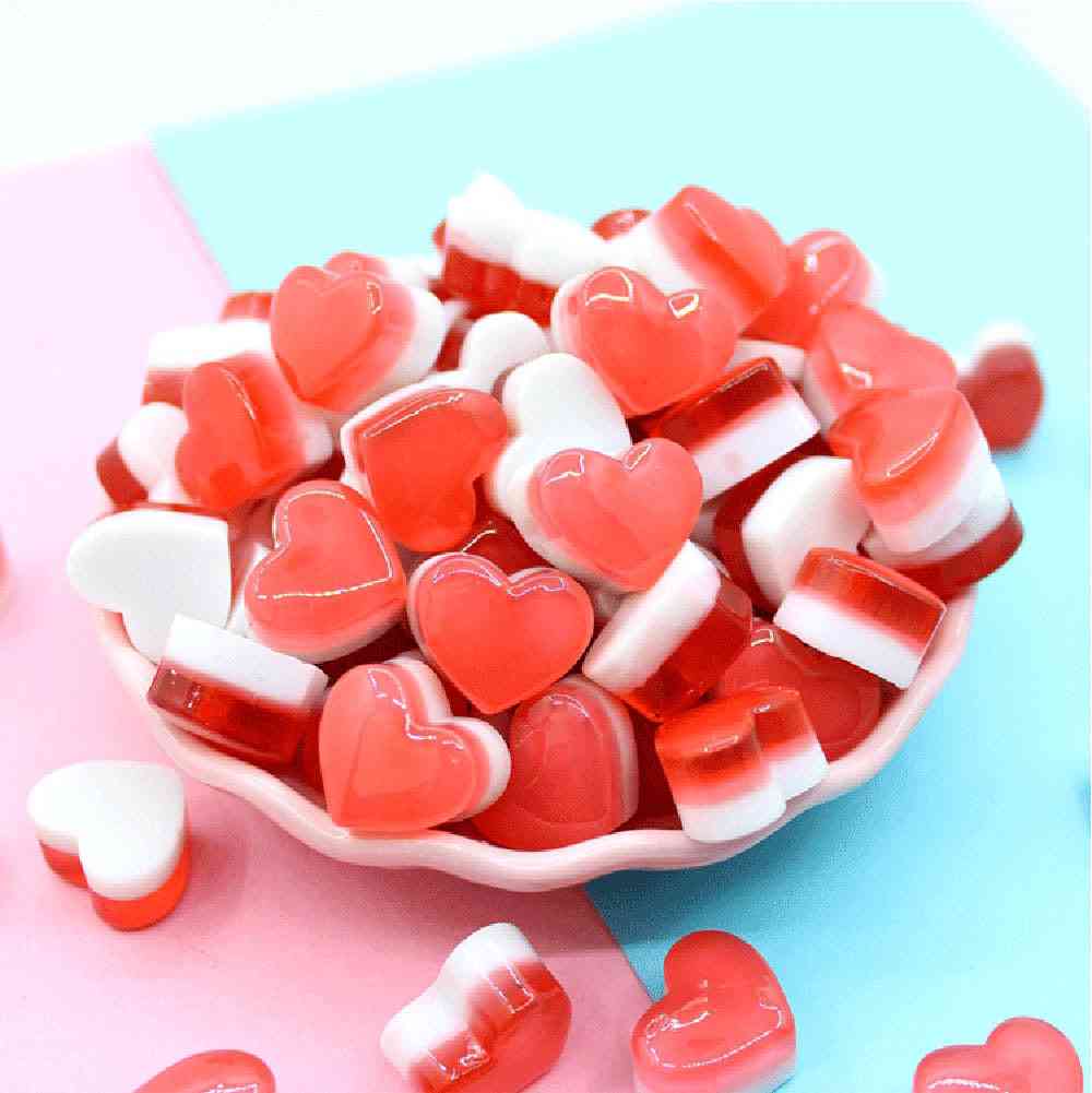 śliczna dekoracja z cukierków w kształcie serca!