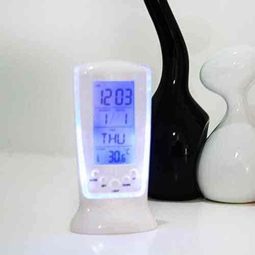Calendario digitale- led temperatura, sveglia digitale con retroilluminazione blu