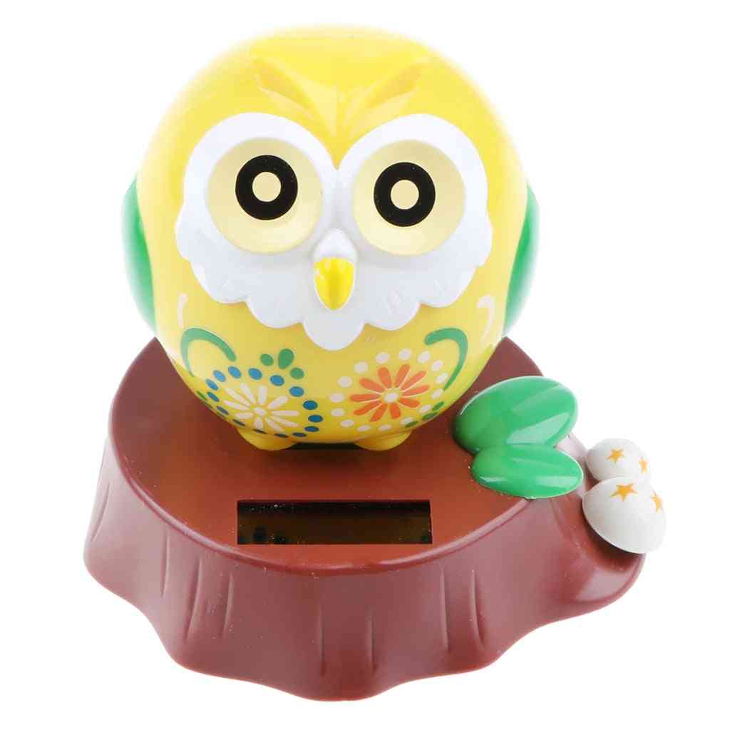 Dancing Cartoon Owl Animal Model Solar Powered Figure Toy