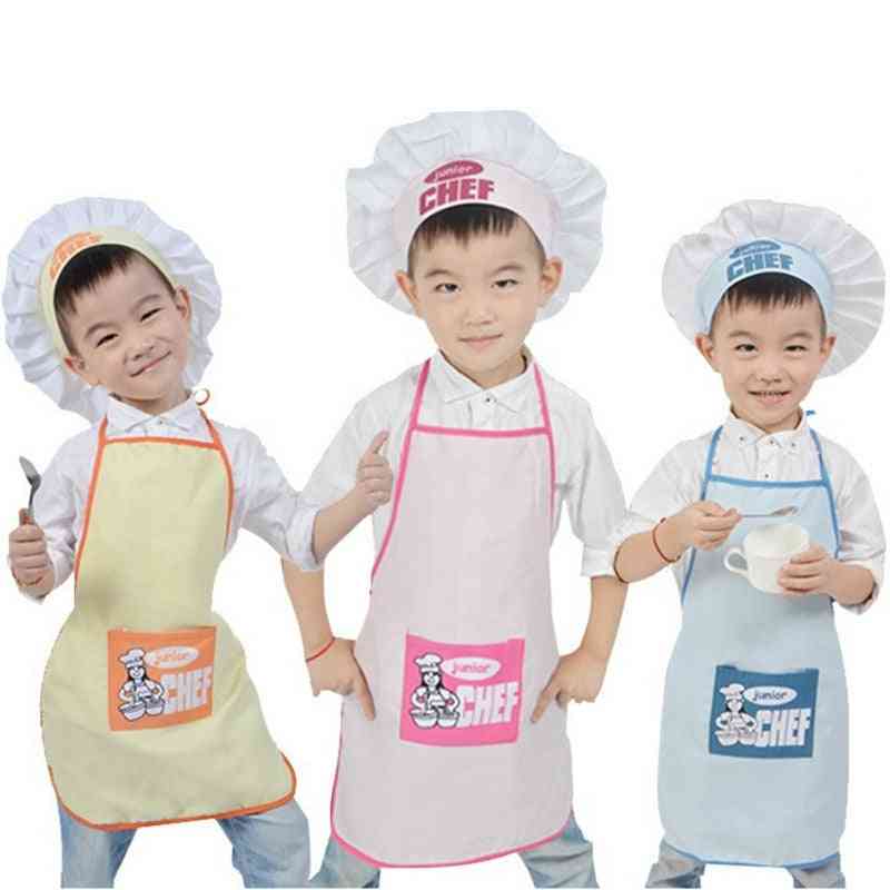Junior Apron- Chef Hat Pocket, Cooking Drink, Food Suit