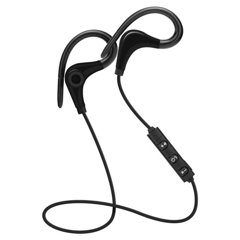 Bluetooth Wireless- Sport Headphone, Stereo Bass Earphone With Mic Ear Hook Headset