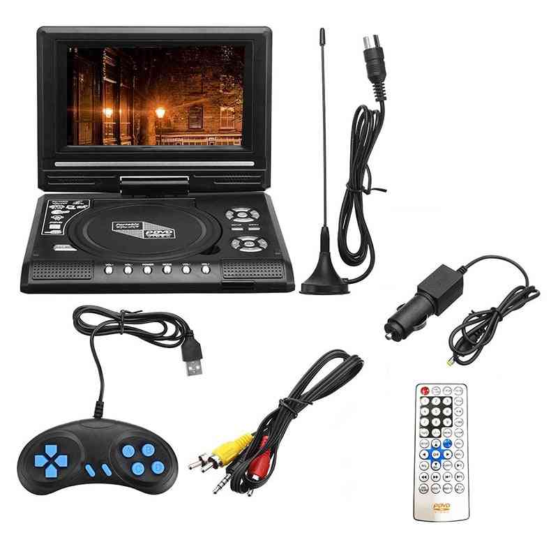 7.8 Inch Tv Home Car Portable Hd Vcd Cd Mp3 Dvd Player (black