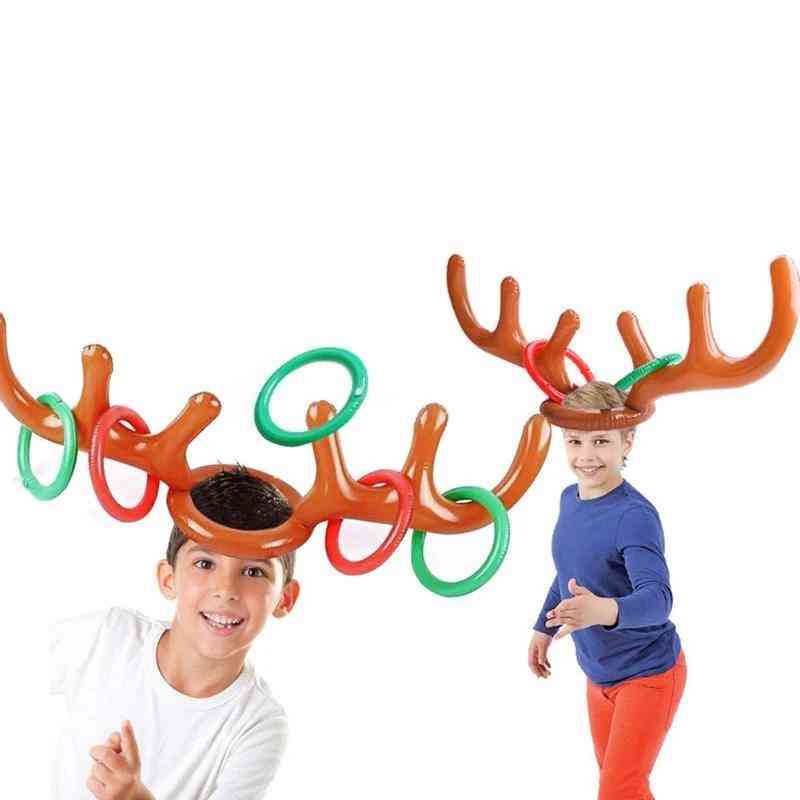 Lovely Inflatable Reindeer Antlers Pvc Headband Kids Toy