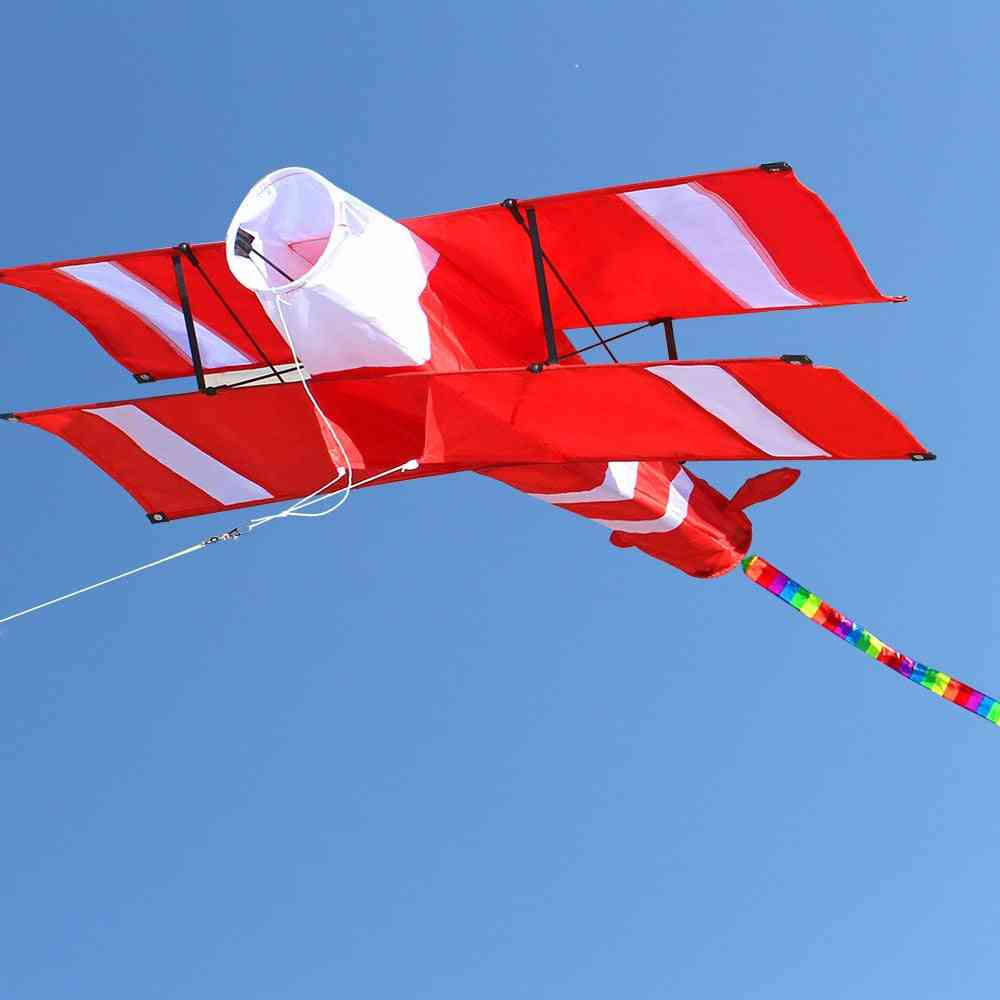 3d Single Line Red White Kites Outdoor Fun Sports