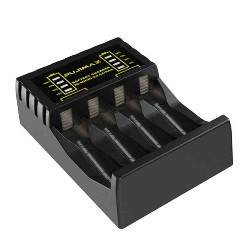 4 Slot Aaa/aa Rechargeable Battery Charger (black)