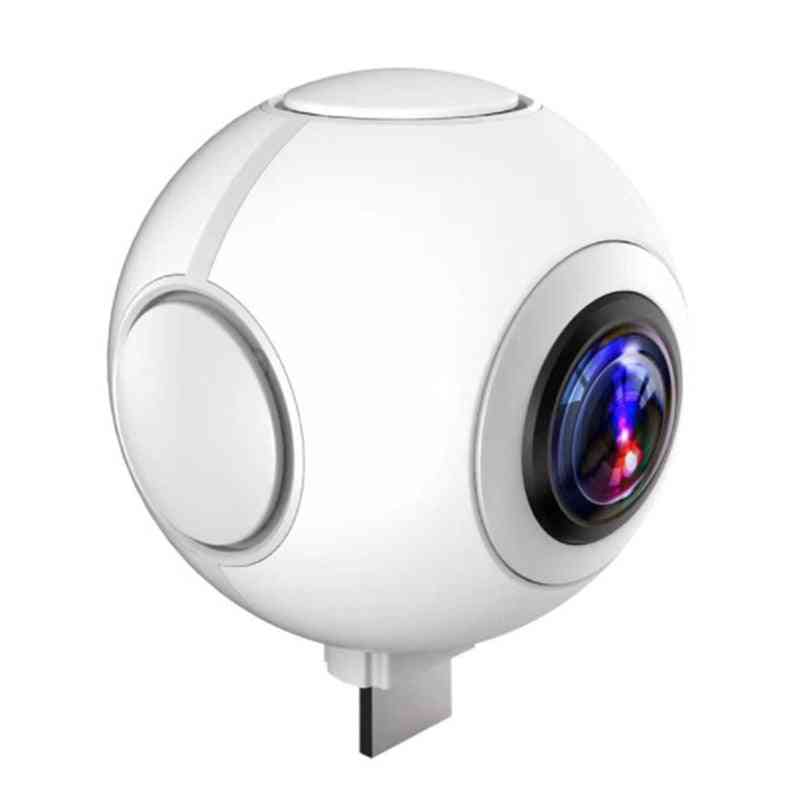 מצלמה פנורמית 360 מעלות בחדות גבוהה עין דג כפולה טלפון נייד VR ספורט סלפי 1080p