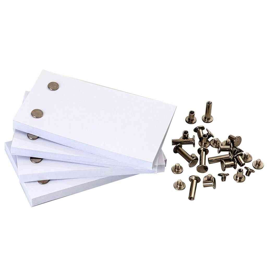 240-sheets Blank Flip Book Paper With Holes & Binding Screws (white)