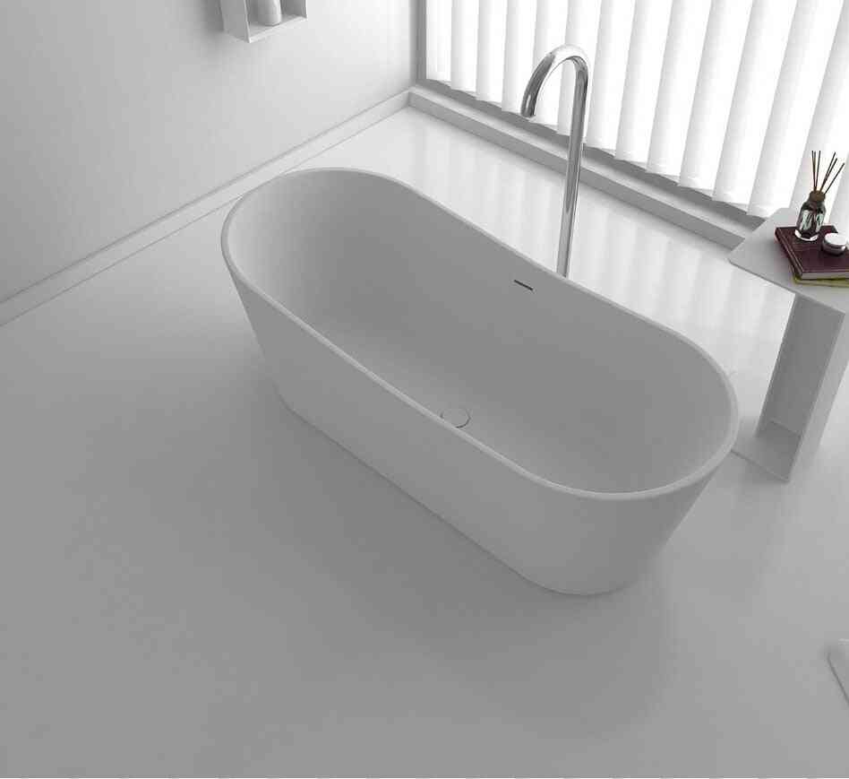 Quartz Cupc Approval Bathtub Oval Freestanding Solid Surface Stone