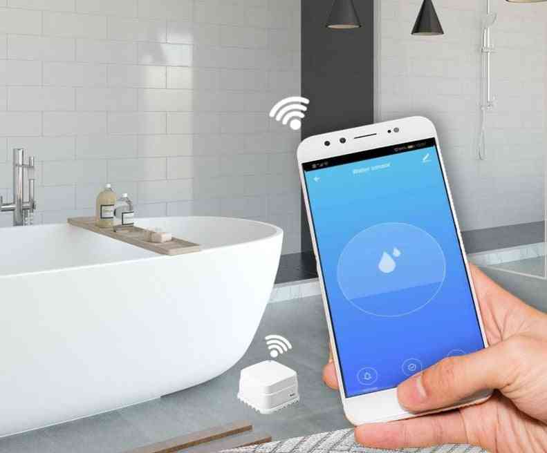 Smart home alarm waterlekkage spot detector onafhankelijke leksensor detectie alert systeem