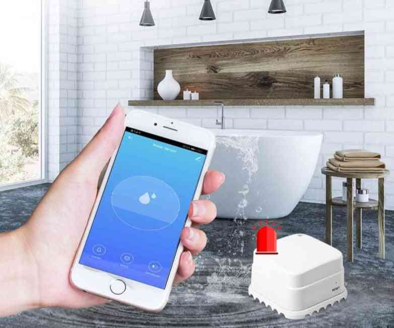Smart home alarm waterlekkage spot detector onafhankelijke leksensor detectie alert systeem