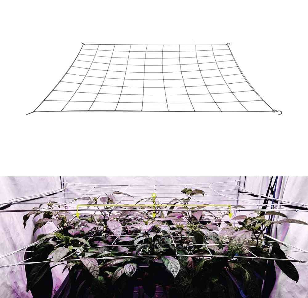 Mesh Trellis Netting Plant Support Elastic Net With Hooks For Indoor Grow Tents Box