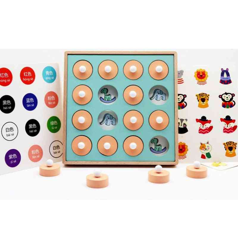 Wooden Memory Match Stick Chess Fun Block Board Game