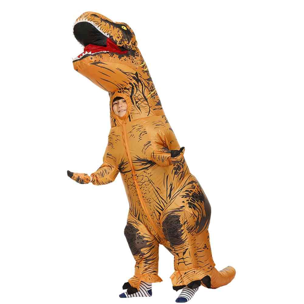 Oppblåsbar dinosaurmaskot, cosplaydrakt, kvinner, barn