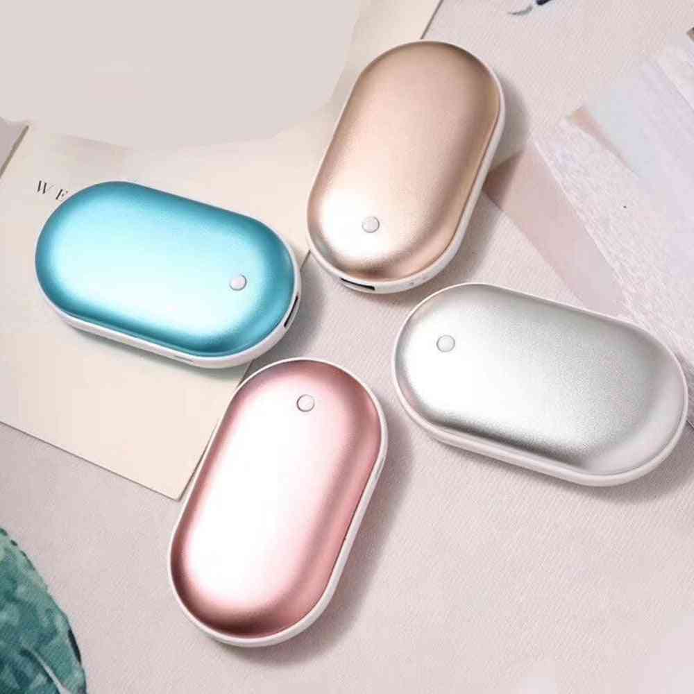 Usb Rechargeable- Electric Hand Warmer, Double-side Heating, Pocket Power Bank