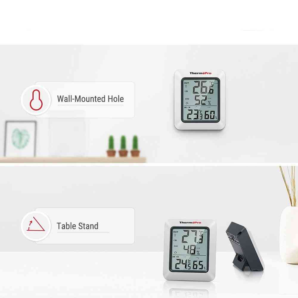 Wireless Digital Indoor/ Outdoor Thermometer, Monitor With Temperature Humidity Meter