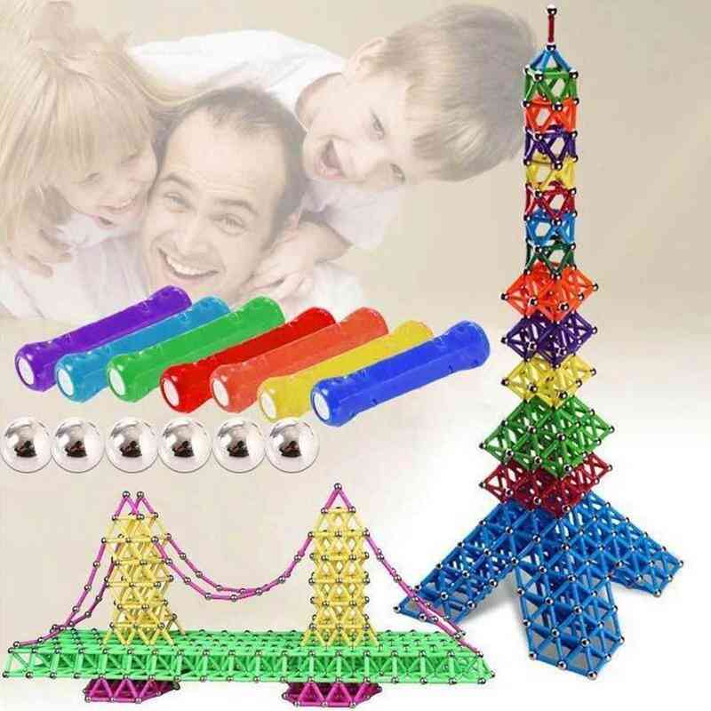107pcs Magnetic Building Blocks Sticks And Beads