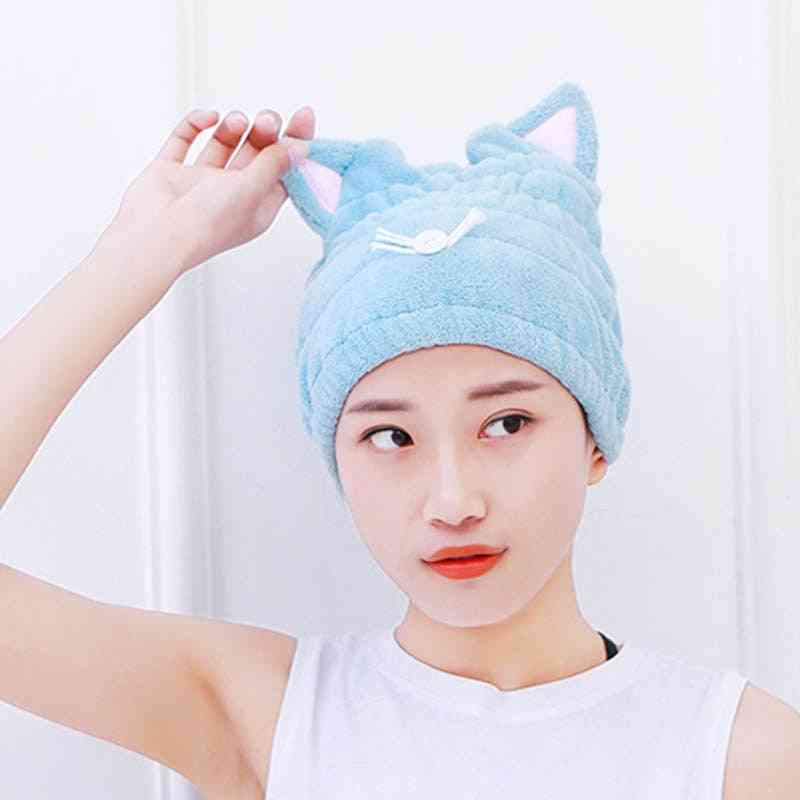 Breathability Microfiber Hair Turban Towel Hats