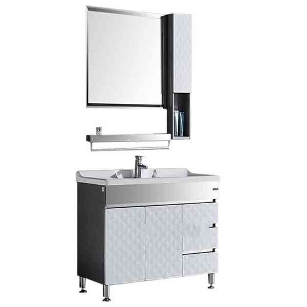 Stainless Steel- Bathroom Marble Countertop, Basin Cabinet