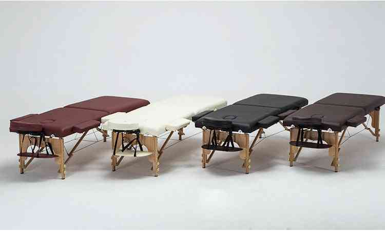 Professional Spa Massage Tables, Wooden Folding Single Bed Beauty Tables