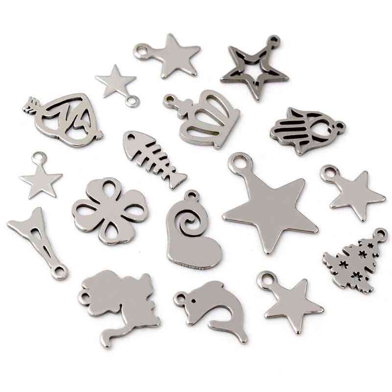 Stainless Steel Five-pointed Star Cute Necklace Pendant Charms