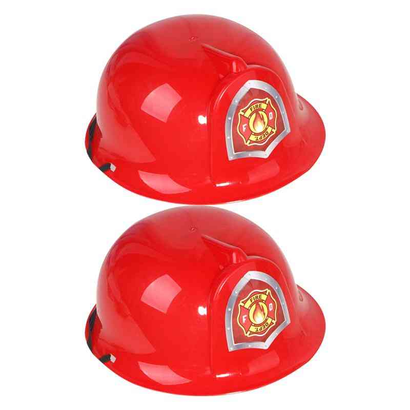 Simulation Fire Hats Kids Role-play Helmet Safety Fun Cosplay Prop