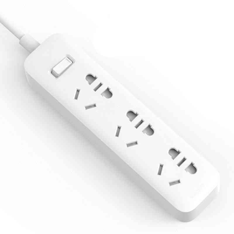 Power Strip 2.1a Fast Charging 3 Usb Extension Socket Plug 6 Outlets Adapter
