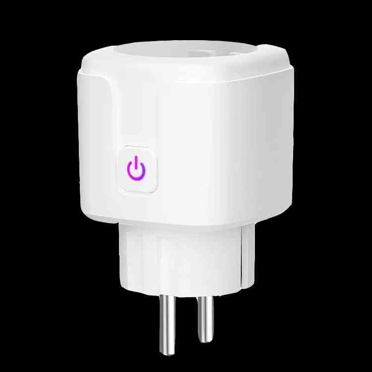 Wifi eu smart plug 16a 220v adapter wireless remote control de voz power monitor timer socket for google alexa