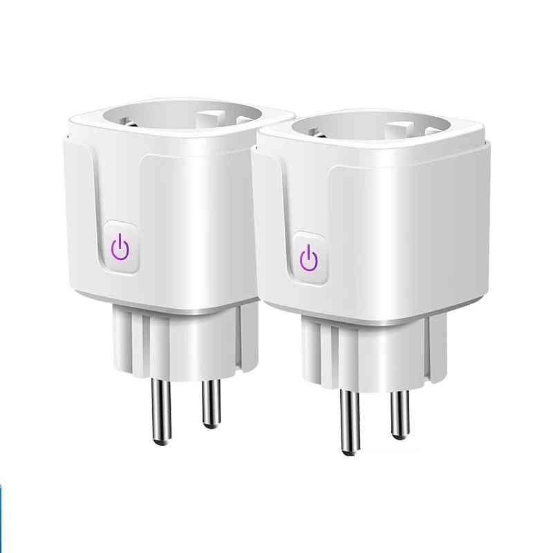 Wifi Eu Smart Plug 16a 220v Adapter Wireless Remote Voice Control Power Monitor Timer Socket For Google Alexa