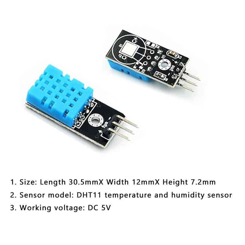 Digital temperaturfuktighetssensor dht11-modul med kabel for arduino elektroniske DIY smarte sensorer (som vist)