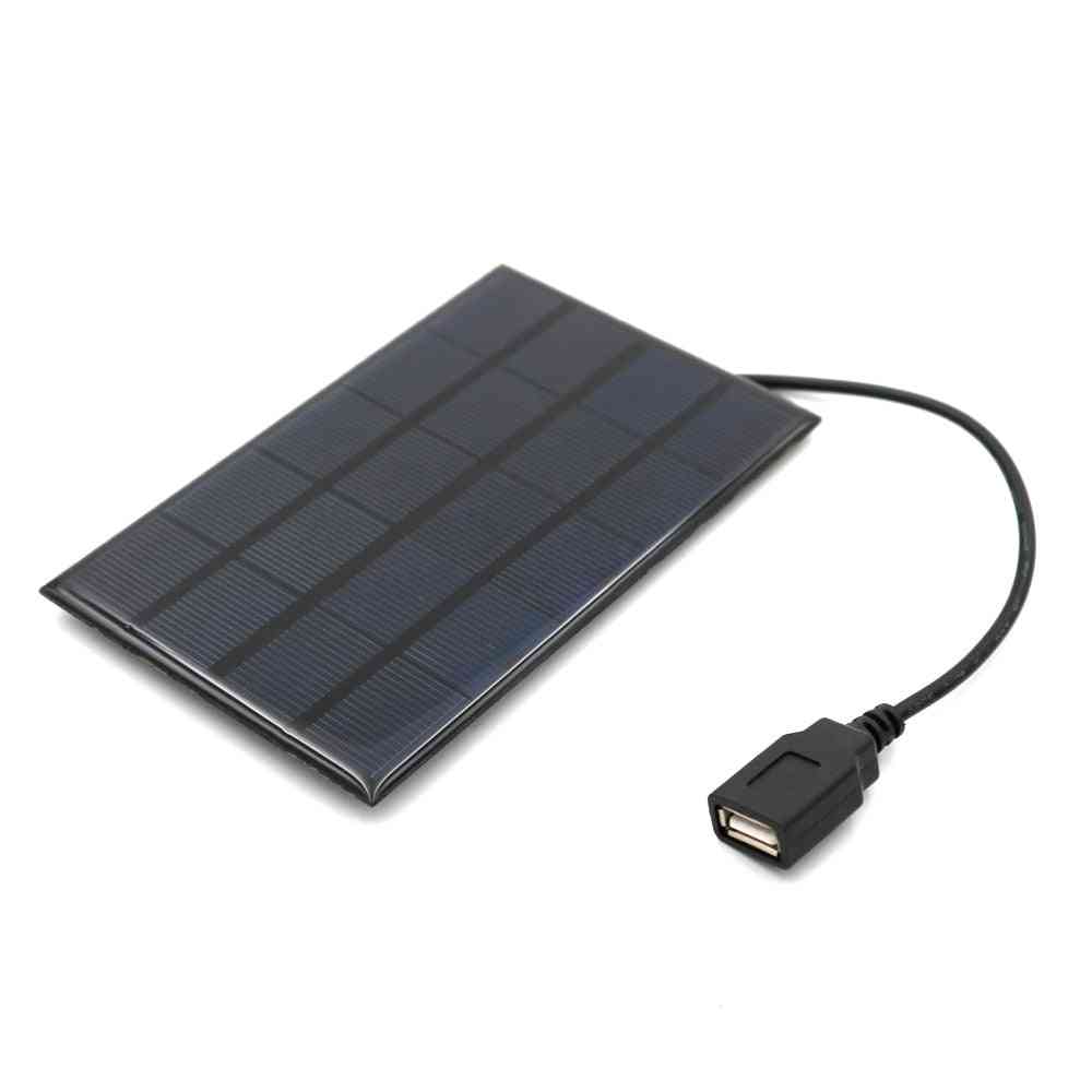 Solarpanel-Ladegerät, polykristalline Zelle mit USB-Anschluss, DIY-Ladebatterie