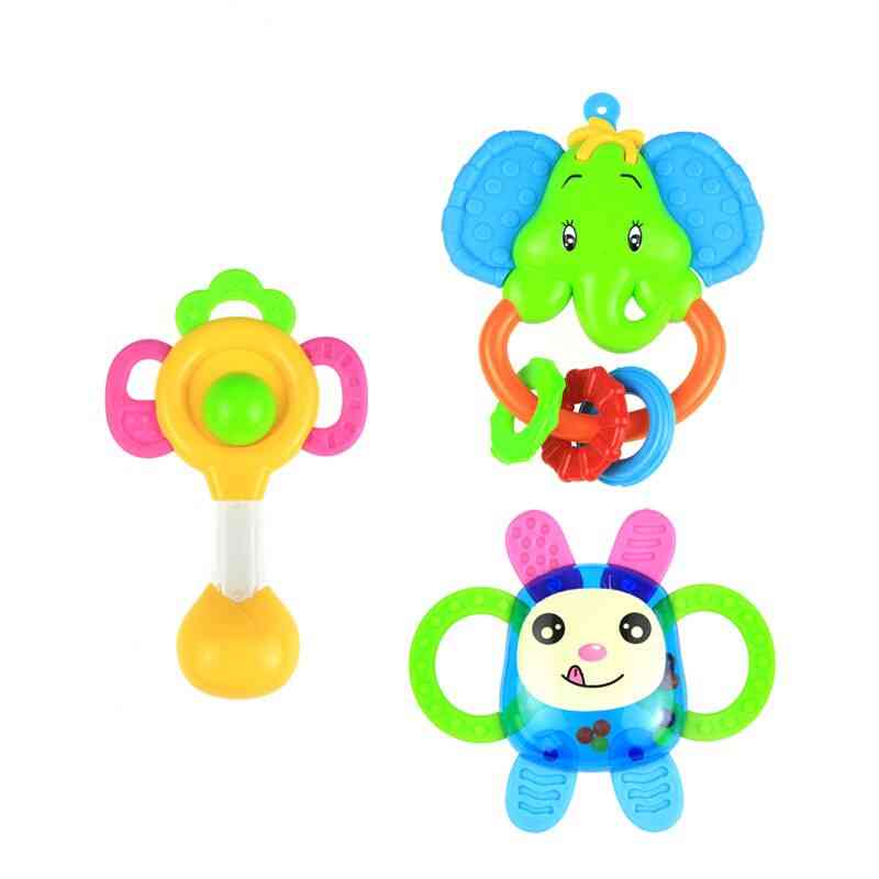 Jucărie din plastic pentru bebeluși care scutură mâna cu clopoțel