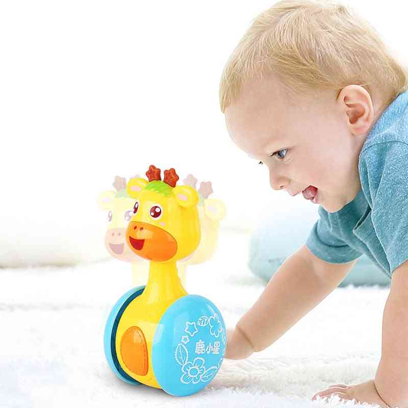 Sonajeros de bebé jirafa vaso campana para niños pequeños