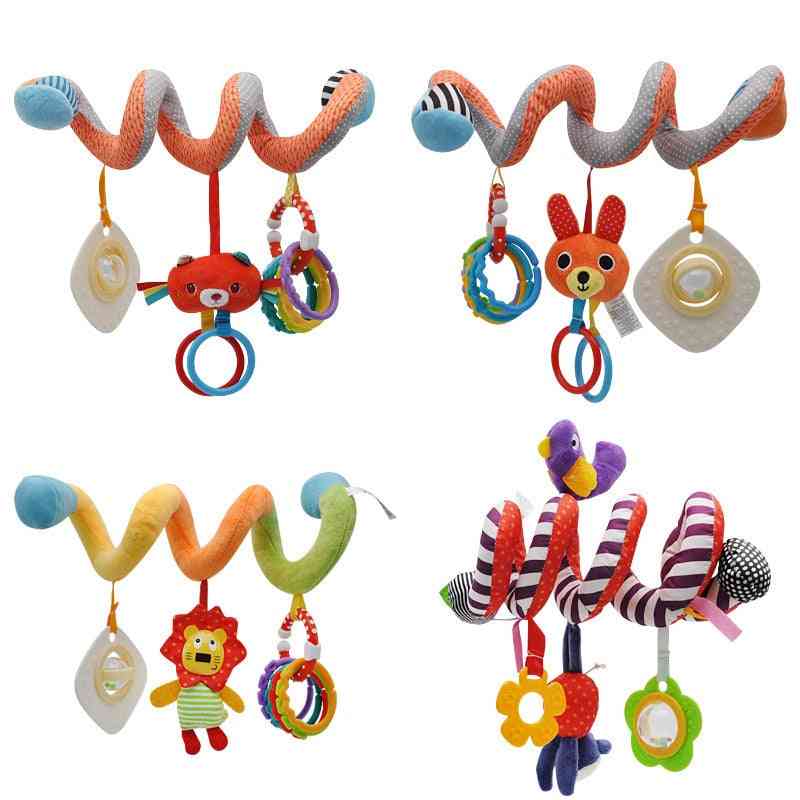 Cute Animals Crib Mobile  Hanging Spiral Rattle Stroller Toy