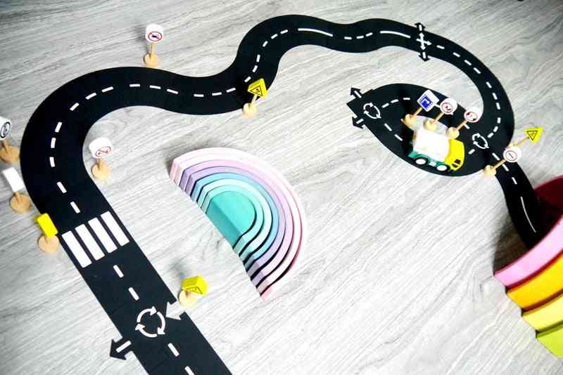 Pvc- Road Car Track, Play Puzzle Game, Mat Floor Carpet