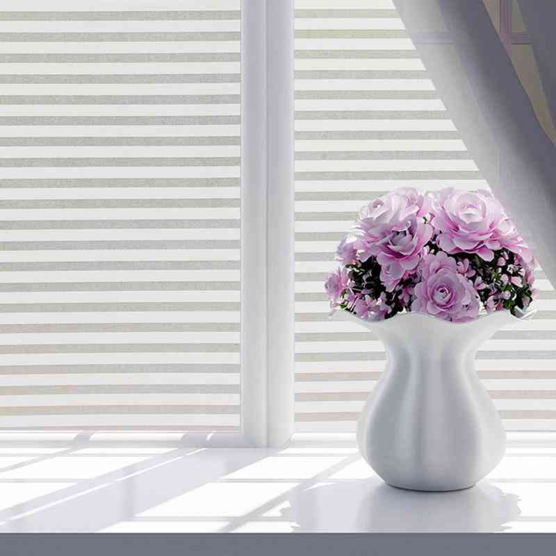 Self-adhesive Film Frosted, Stripe Glass, Sliding Door, Bath Shutters, Window Stickers