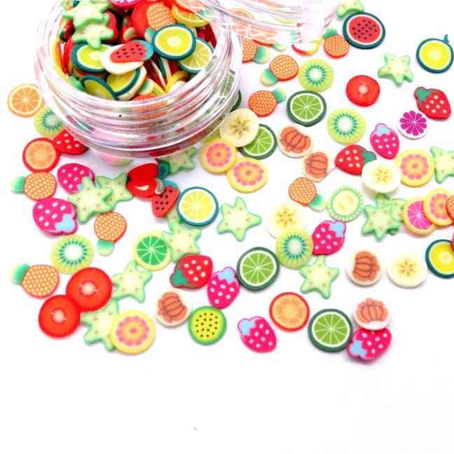 Fruit Slices Charms Polymer Clear Clay Sprinkles, Nail Art Craft Decoration